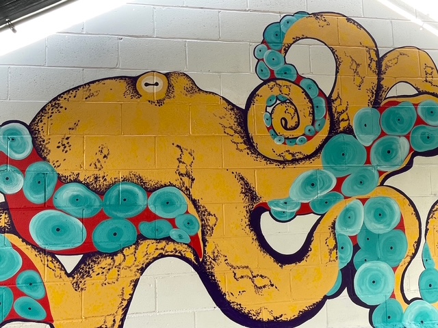 Murray the octopus mural, view 7.